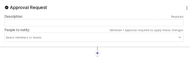 The "Approval Request" step of a custom workflow.