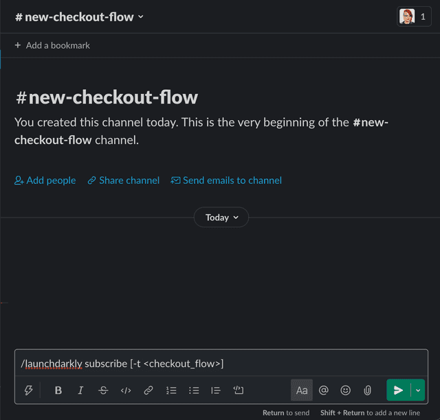 A project-specific Slack channel.