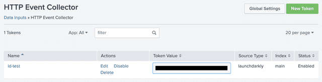 Example HEC configuration.