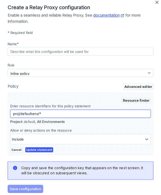 The simple policy editor.